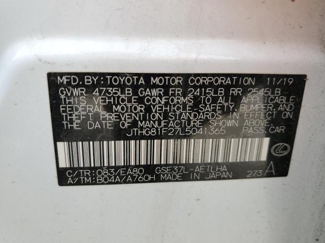 2020 LEXUS IS 300 F S JTHG81F27L5041365