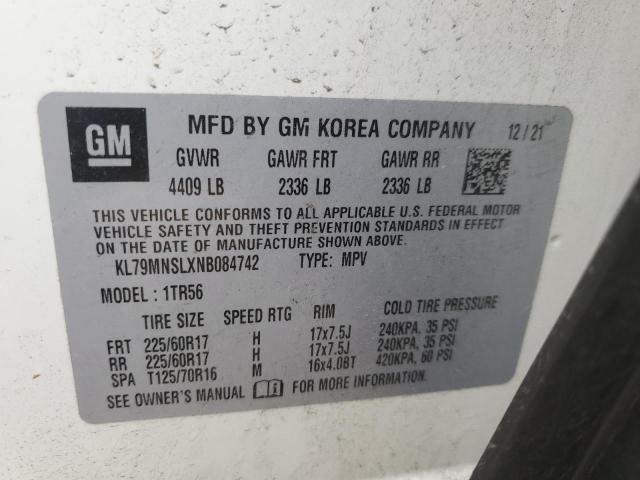 2022 CHEVROLET TRAILBLAZE - KL79MNSLXNB084742