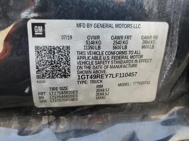 2020 GMC SIERRA K25 - 1GT49REY7LF110457