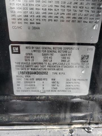 2019 BUICK ENVISION P - LRBFXBSA4KD092862