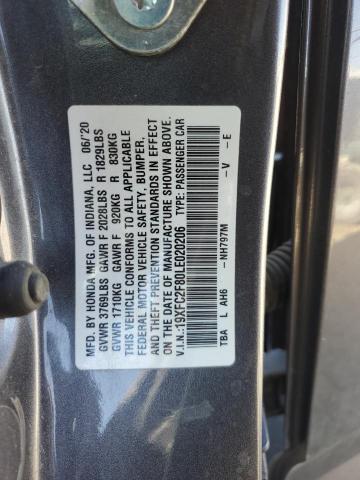 2020 HONDA CIVIC SPORT 19XFC2F80LE020206