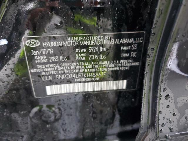 2019 HYUNDAI ELANTRA SE - 5NPD74LF7KH459679