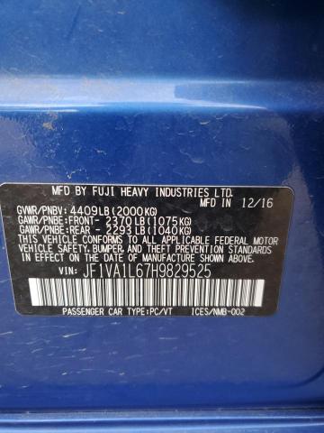 2017 SUBARU WRX LIMITE JF1VA1L67H9829525