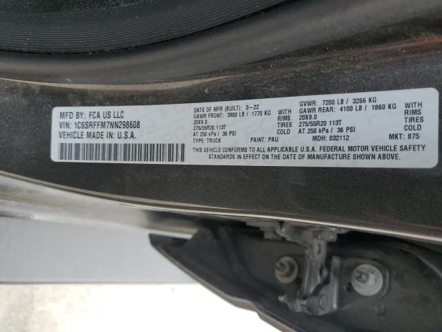 2022 RAM 1500 BIG H - 1C6SRFFM7NN298608