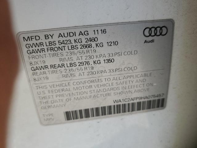 2017 AUDI Q5 PREMIUM - WA1C2AFP9HA075457