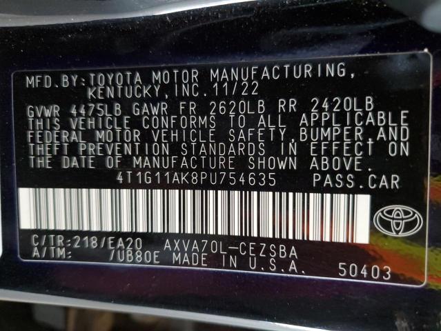 2023 TOYOTA CAMRY SE N - 4T1G11AK8PU754635