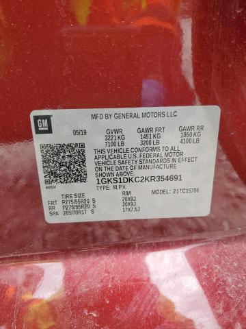 2019 GMC YUKON SLT 1GKS1DKC2KR354691