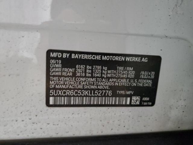 2019 BMW X5 XDRIVE4 - 5UXCR6C53KLL52776