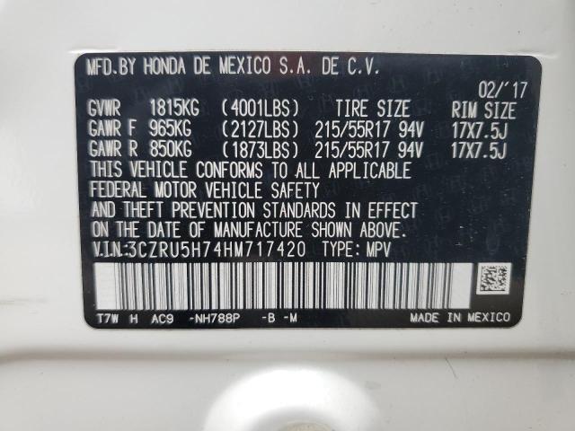 2017 HONDA HR-V EXL - 3CZRU5H74HM717420