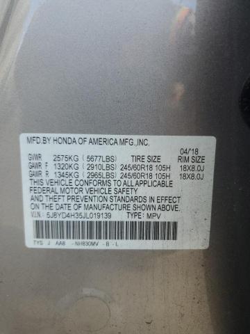 2018 ACURA MDX - 5J8YD4H35JL019139