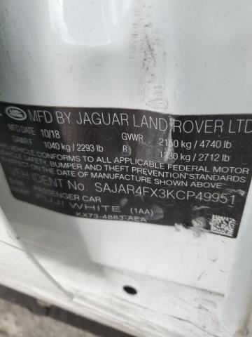 2019 JAGUAR XE SAJAR4FX3KCP49951