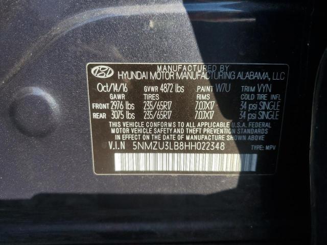 2017 HYUNDAI SANTA FE S - 5NMZU3LB8HH022348
