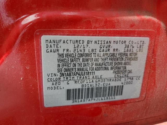 2018 NISSAN SENTRA S 3N1AB7AP4JL618111