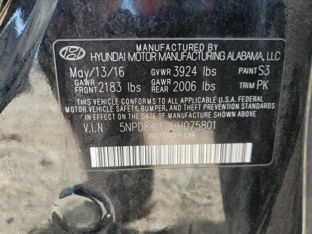2017 HYUNDAI ELANTRA SE 5NPD84LF0HH075801