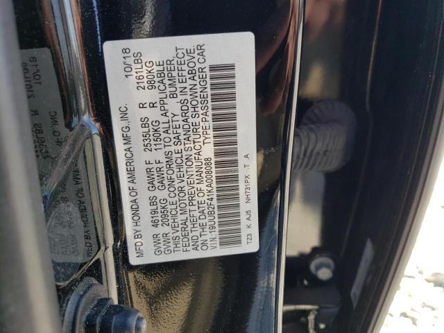 2019 ACURA TLX TECHNO - 19UUB2F41KA008088