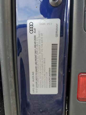 2018 AUDI S5 PRESTIG WAUC4CF57JA055849