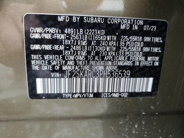 2023 SUBARU FORESTER T JF2SKARC3PH536539