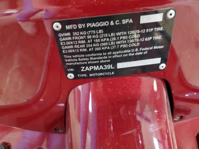 2019 VESPA GTS 300 ZAPMA39L5K5300246