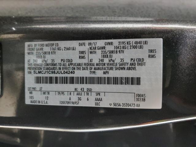 2018 LINCOLN MKC PREMIE - 5LMCJ1C98JUL04240