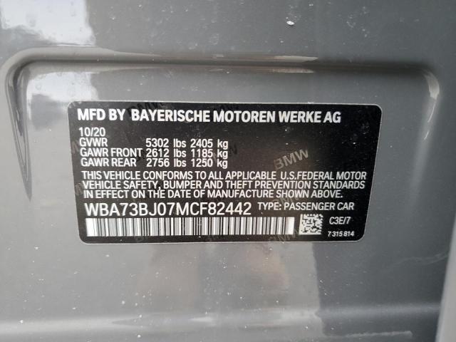2021 BMW 540 XI WBA73BJ07MCF82442