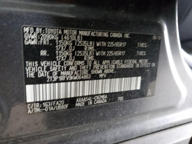 2019 TOYOTA RAV4 XLE - 2T3P1RFV9KW064863