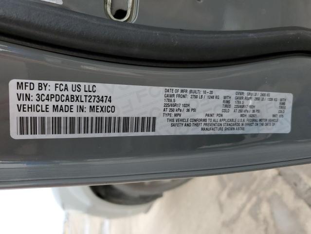 2020 DODGE JOURNEY SE - 3C4PDCABXLT273474
