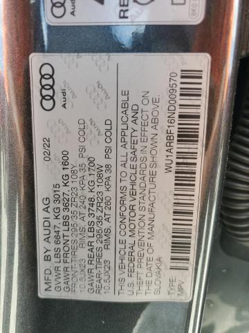 2022 AUDI RS Q8 WU1ARBF16ND009570