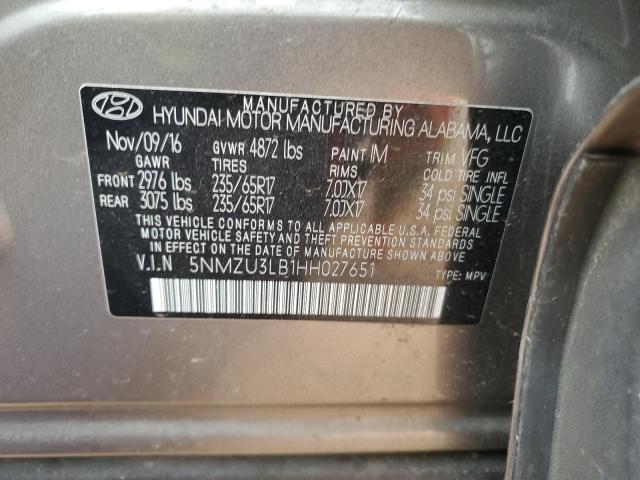 2017 HYUNDAI SANTA FE S - 5NMZU3LB1HH027651