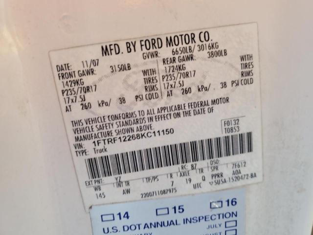 2008 FORD F150 #3317831228