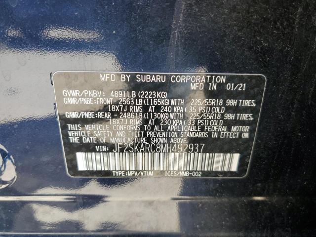 2021 SUBARU FORESTER S - JF2SKARC8MH492937