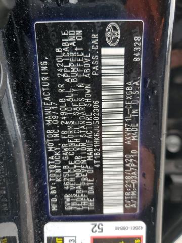 2018 TOYOTA CAMRY HYBR - 4T1B21HK6JU502306