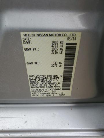 2015 NISSAN ALTIMA 2.5 1N4AL3AP3FC100986