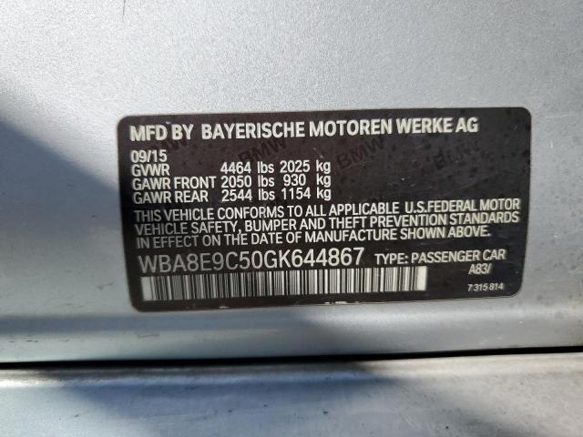 2016 BMW 328 I SULE - WBA8E9C50GK644867