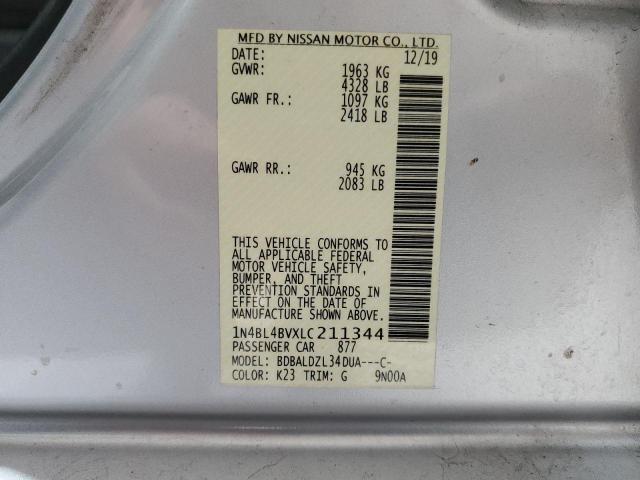 2020 NISSAN ALTIMA S - 1N4BL4BVXLC211344