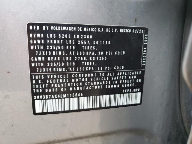 2020 VOLKSWAGEN TIGUAN SE - 3VV3B7AX4LM115845