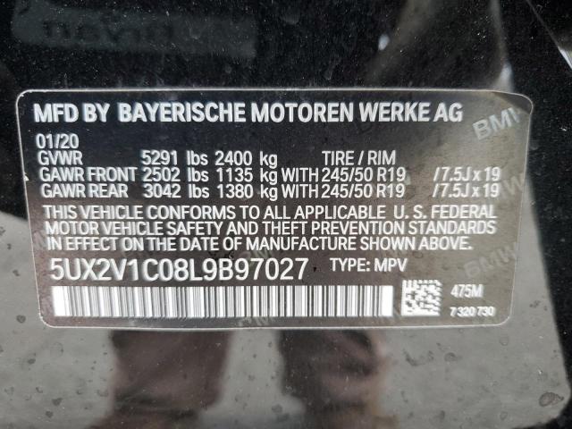 2020 BMW X4 XDRIVE3 5UX2V1C08L9B97027