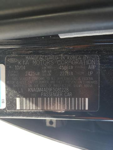 2015 KIA OPTIMA HYB - KNAGM4AD9F5081228