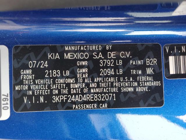 2024 KIA FORTE LX - 3KPF24AD4RE832071