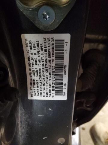 2016 HONDA CIVIC EX 19XFC2F71GE039702