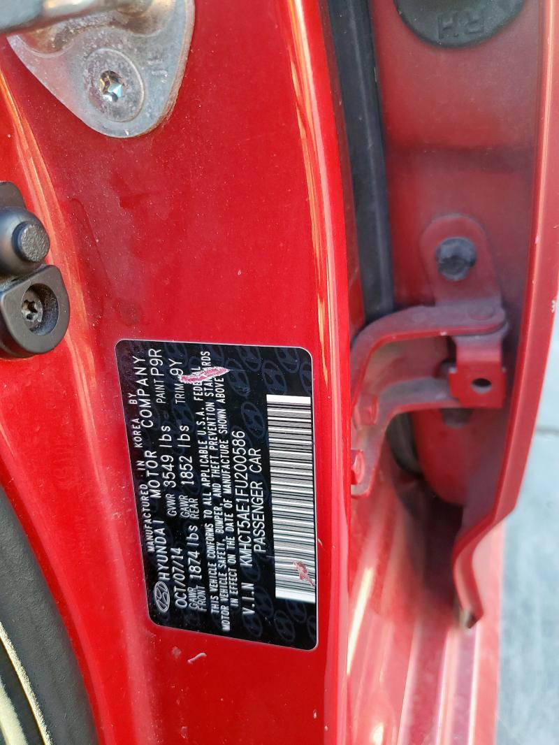 2015 HYUNDAI ACCENT GS KMHCT5AE1FU200586