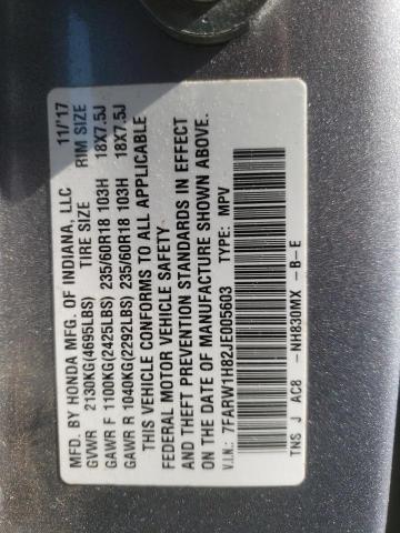 2018 HONDA CR-V EXL - 7FARW1H82JE005603