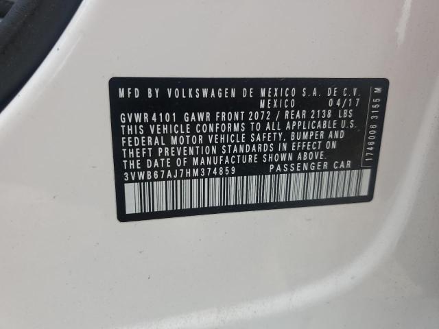 2017 VOLKSWAGEN JETTA SE - 3VWB67AJ7HM374859