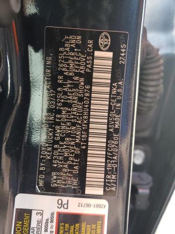 2017 TOYOTA CAMRY LE - 4T1BF1FK8HU407876