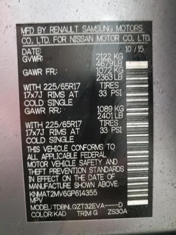 2016 NISSAN ROGUE S - KNMAT2MV6GP614355