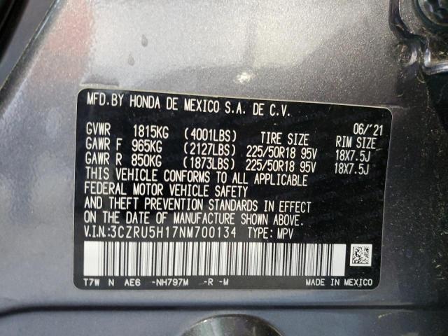2022 HONDA HR-V SPORT - 3CZRU5H17NM700134