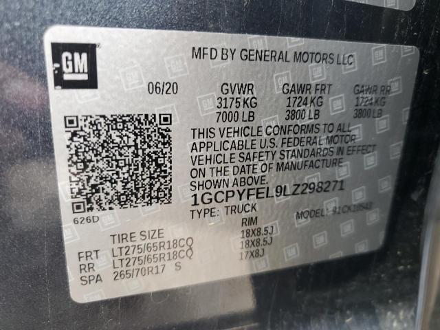 2020 CHEVROLET SILVERADO - 1GCPYFEL9LZ298271