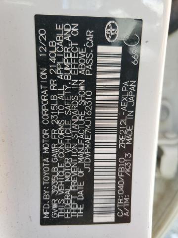 2021 TOYOTA COROLLA LE - JTDVPMAE7MJ162310