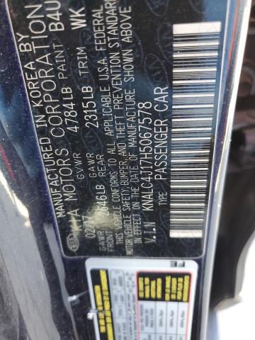 2017 KIA CADENZA PR KNALC4J17H5067578
