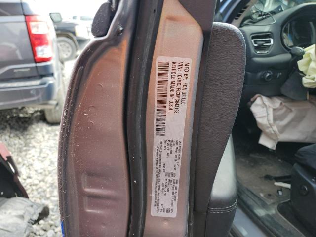 2021 DODGE DURANGO PU 1C4RDJFG3MC643193