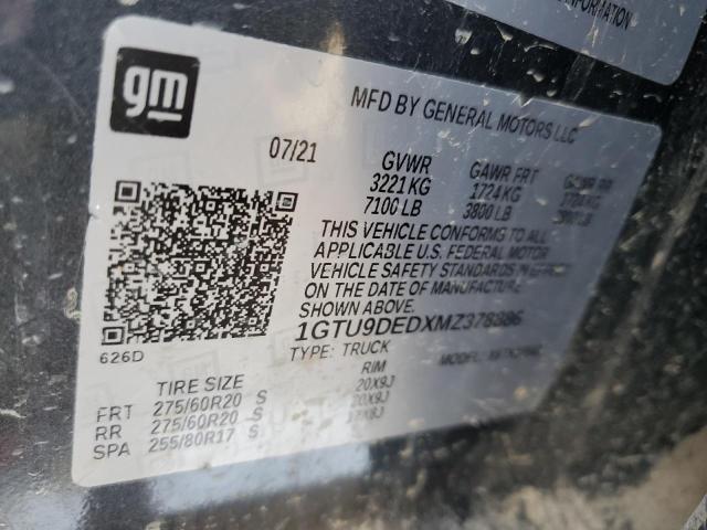 2021 GMC SIERRA K15 - 1GTU9DEDXMZ378886